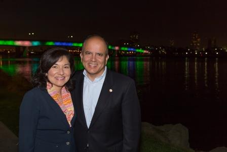 Maria and Raul Salinas, Honorary Co-Chairs of the 2016 Los Angeles Builders Ball