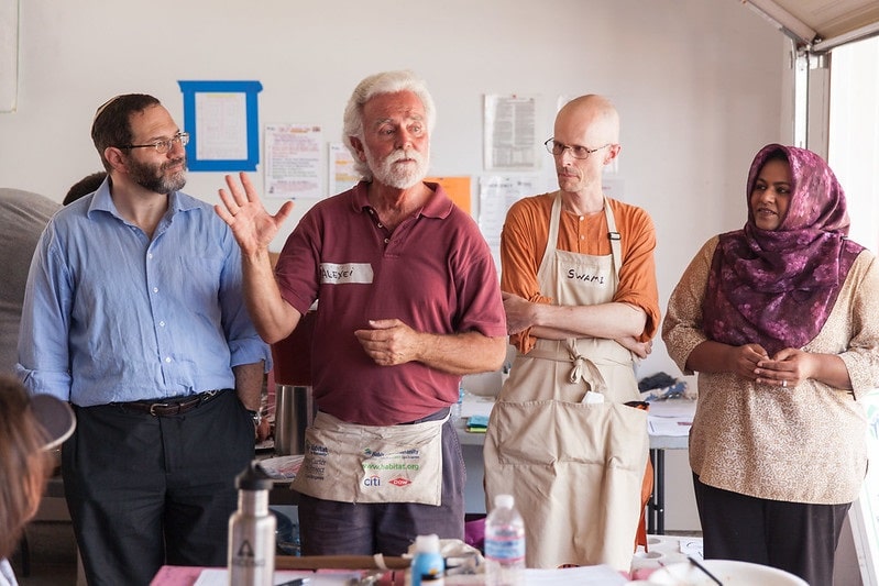 Interfaith build with Fr Alexi