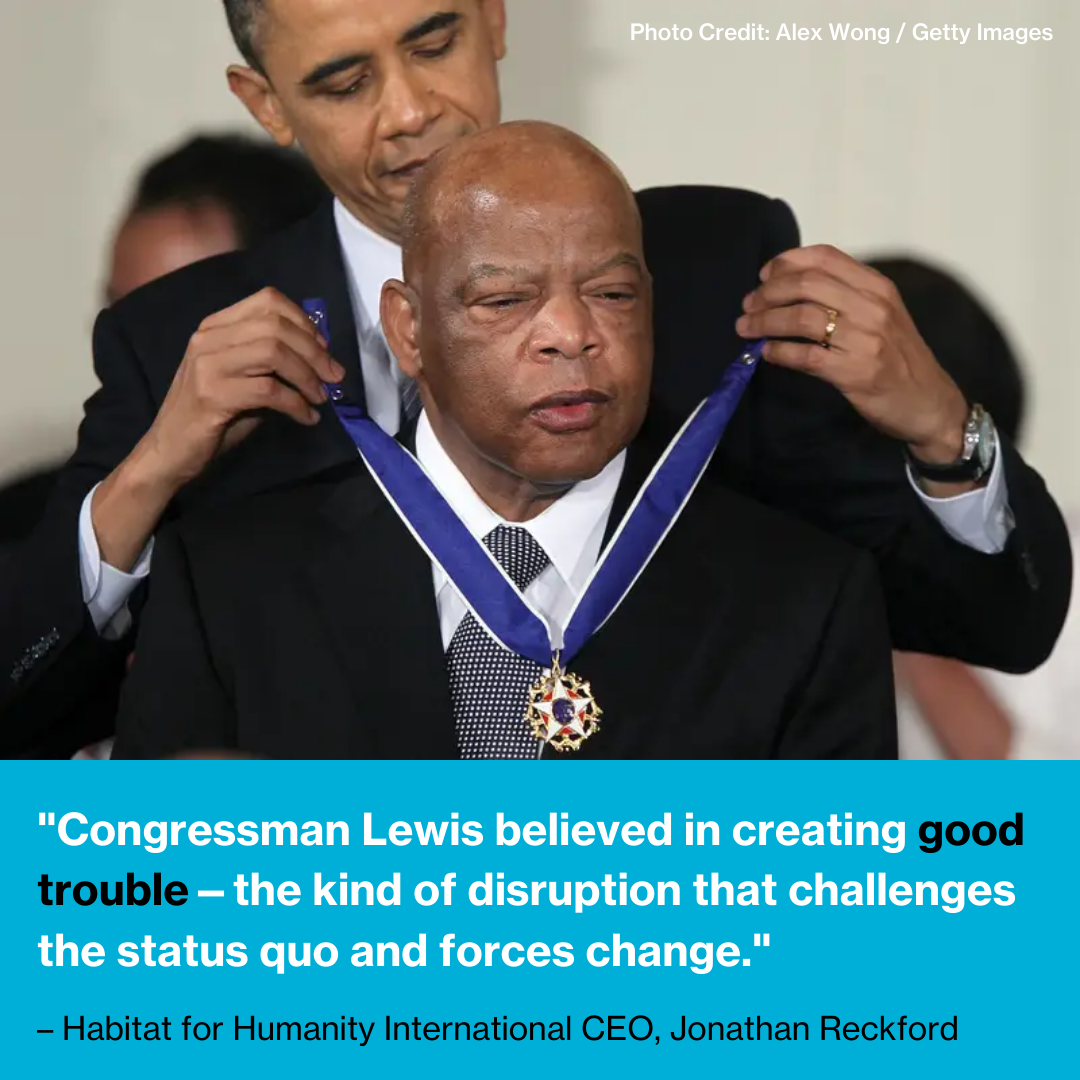 Barack Obama and John Lewis.