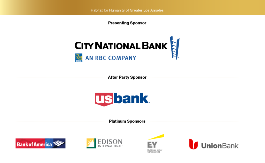 Virtual Builders Ball Sponsors 